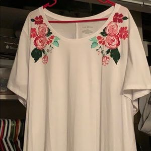 Lane Bryant never worn white shirt with flowers